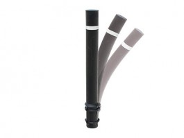 Potelet en caoutchouc noir - lot de 10 potelets