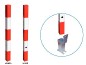 Lot de 10 poteaux haute visibilité amovible en forme de tube carré (avec fourreau)