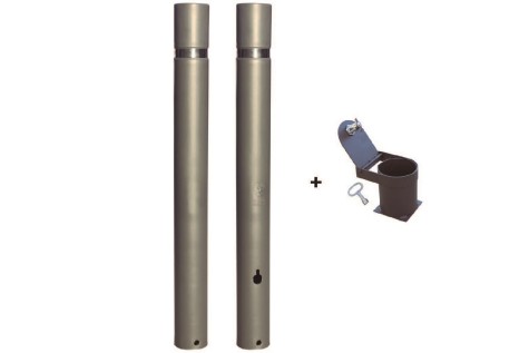 Lot de 10 potelets Hector flexible avec clé et fourreau