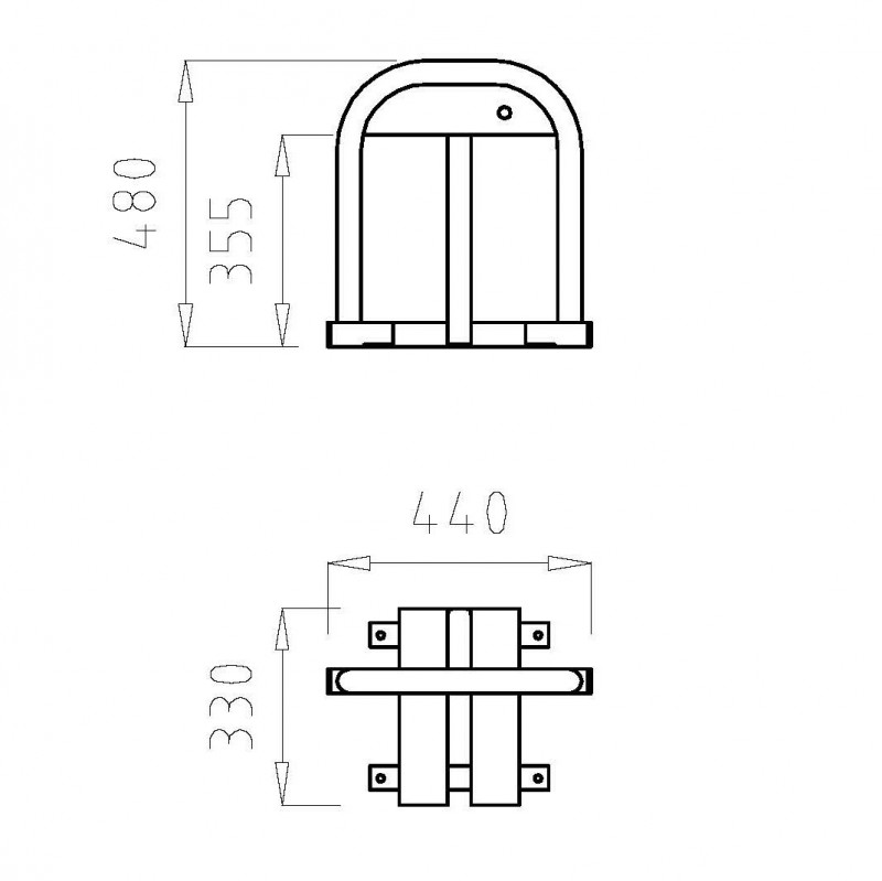 Bloc parking rabattable