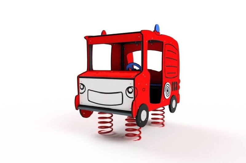 Camion de pompier jeu su ressort