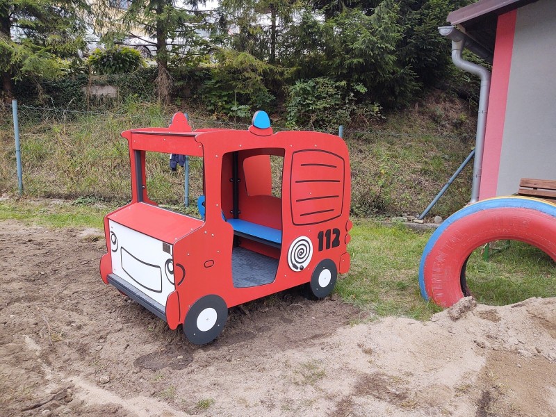 Camion de pompier jeu su ressort