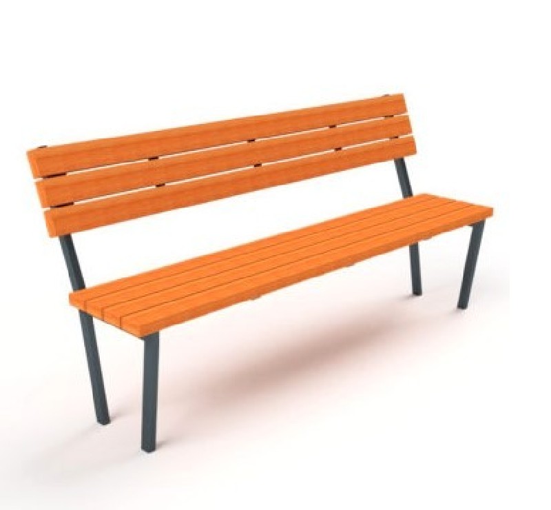BANC MÉTALLIQUE AVEC DOSSIER