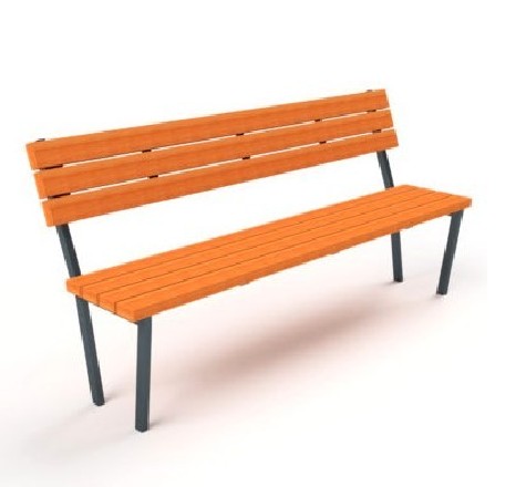 BANC MÉTALLIQUE AVEC DOSSIER