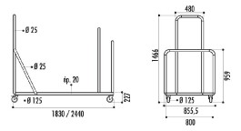 Chariot pour tables...