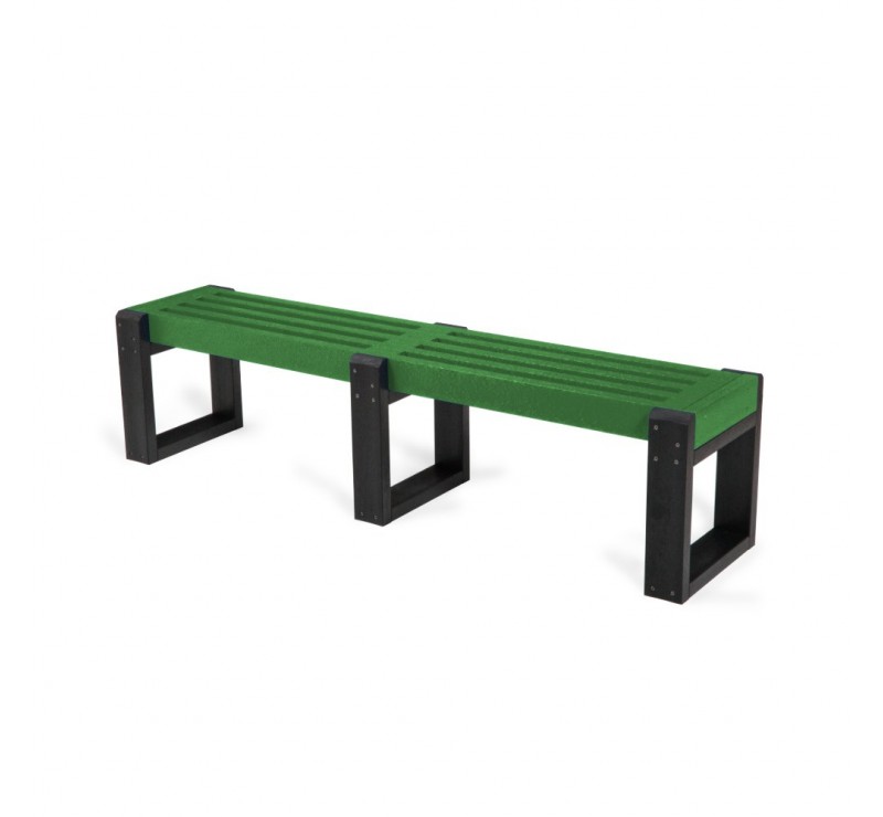Lot de 3 bancs vert modulable en plastique recyclé 1.80 m