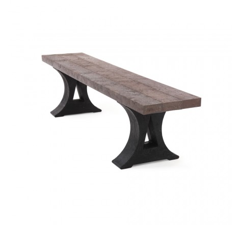 Lot de 3 banquettes moulé en plastique recyclé 1.80 m