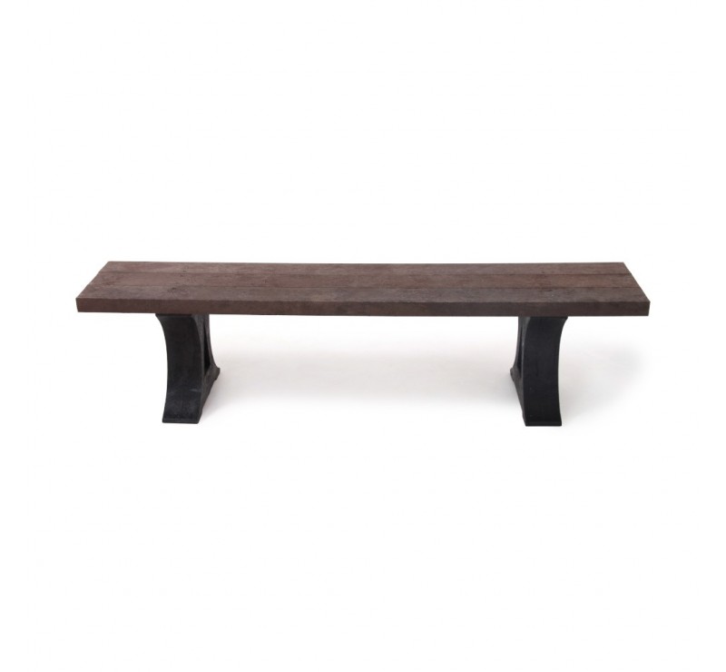 Lot de 3 banquettes moulé en plastique recyclé 1.80 m