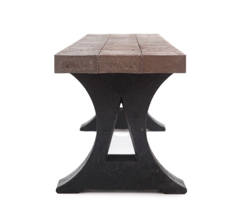 Lot de 3 banquettes moulé en plastique recyclé 1.80 m