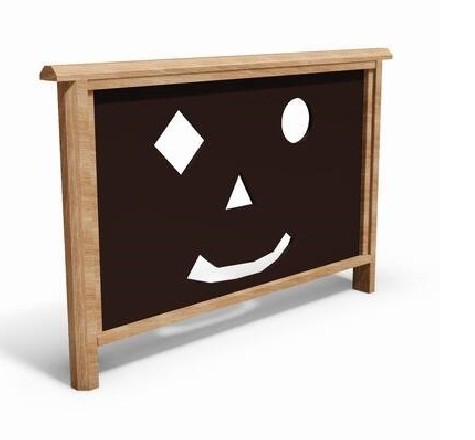 Panneau des formes faciales en bois