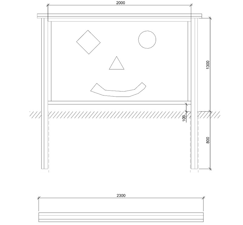 Panneau des formes faciales en bois