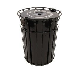 Lot de 3 poubelles en cages en aciers: robuste, durable et personnalisable