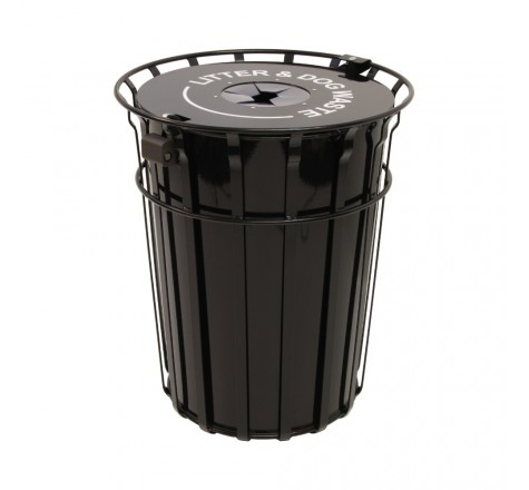 Lot de 3 poubelles en cages en aciers: robuste, durable et personnalisable