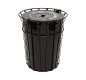 Lot de 3 poubelles en cages en aciers: robuste, durable et personnalisable