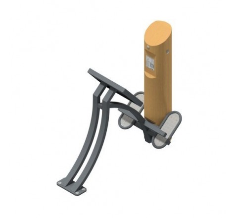 Appareil de musculation pour le dos en acier et bois de robinier