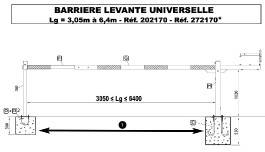 Barrière levante lisse en...