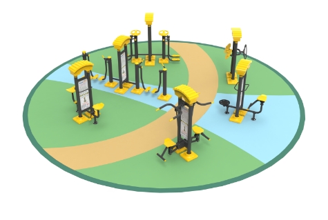 Parc Street Workout de Qualité Supérieure avec 6 Appareils de Fitness pour Adolescents et Adultes