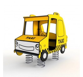 Le taxi bondissant : un jeu de ressort coloré pour les tout-petits !
