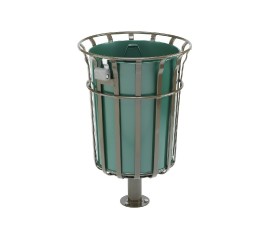 Lot de 3 poubelles robuste en acier de 82 litres