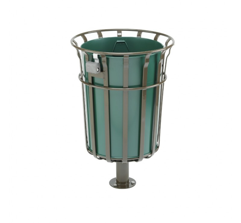 Lot de 3 poubelles robuste en acier de 82 litres Lot de 3 poubelles robuste en acier de 82 litres