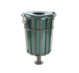 Lot de 3 poubelles en acier...