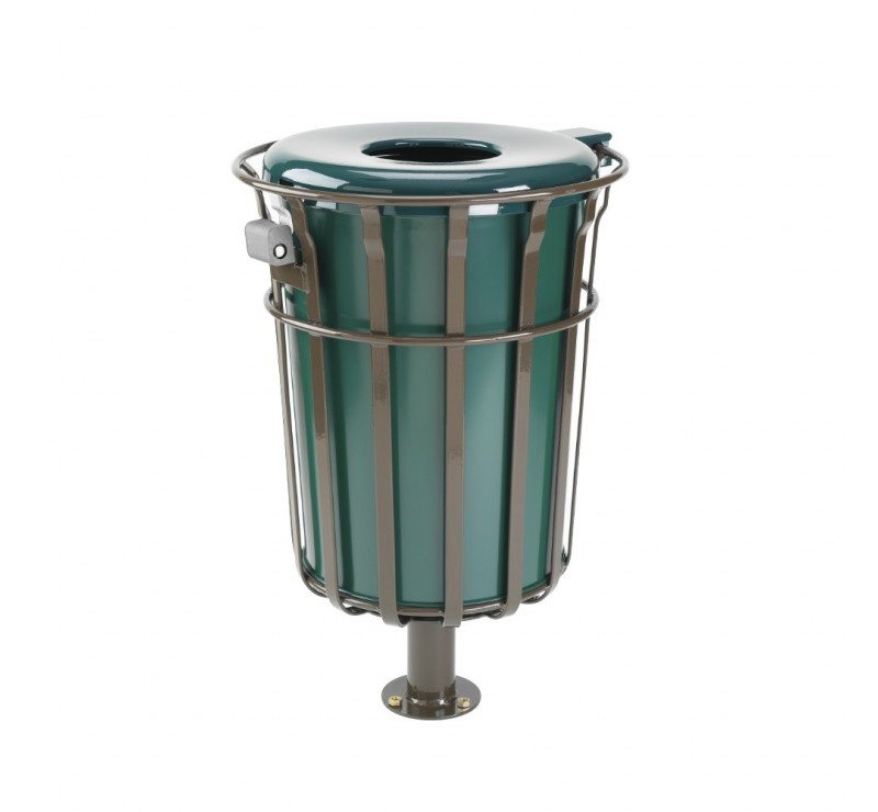 Lot de 3 poubelles robuste en acier de 82 litres Lot de 3 poubelles robuste en acier de 82 litres