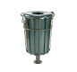 Lot de 3 poubelles robuste en acier de 82 litres