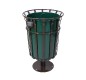 Lot de 3 poubelles robuste en acier de 82 litres