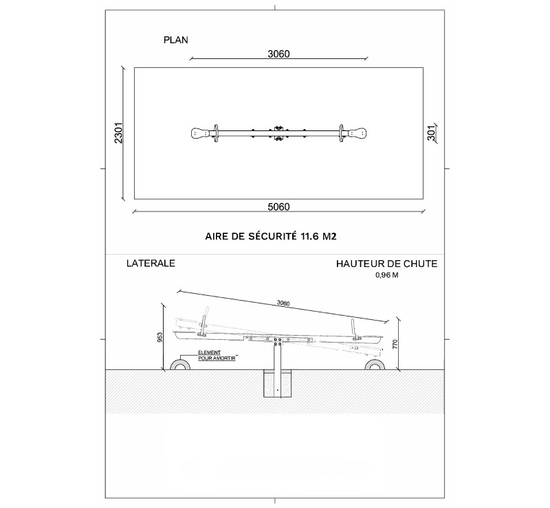 Balançoire Amusante en aluminium