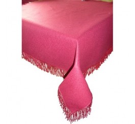 Tapis de table Grenat avec franges