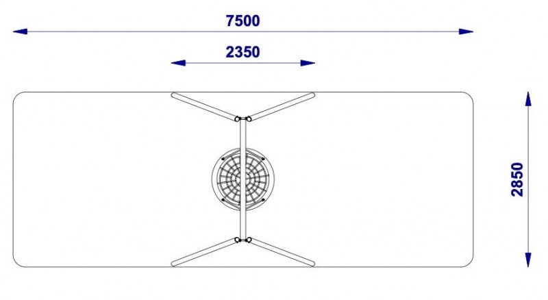 Balançoire en acier galvanisé avec nacelle