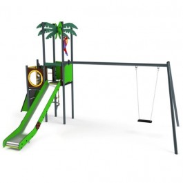 Toboggan Tropique et Balançoire Sauvage