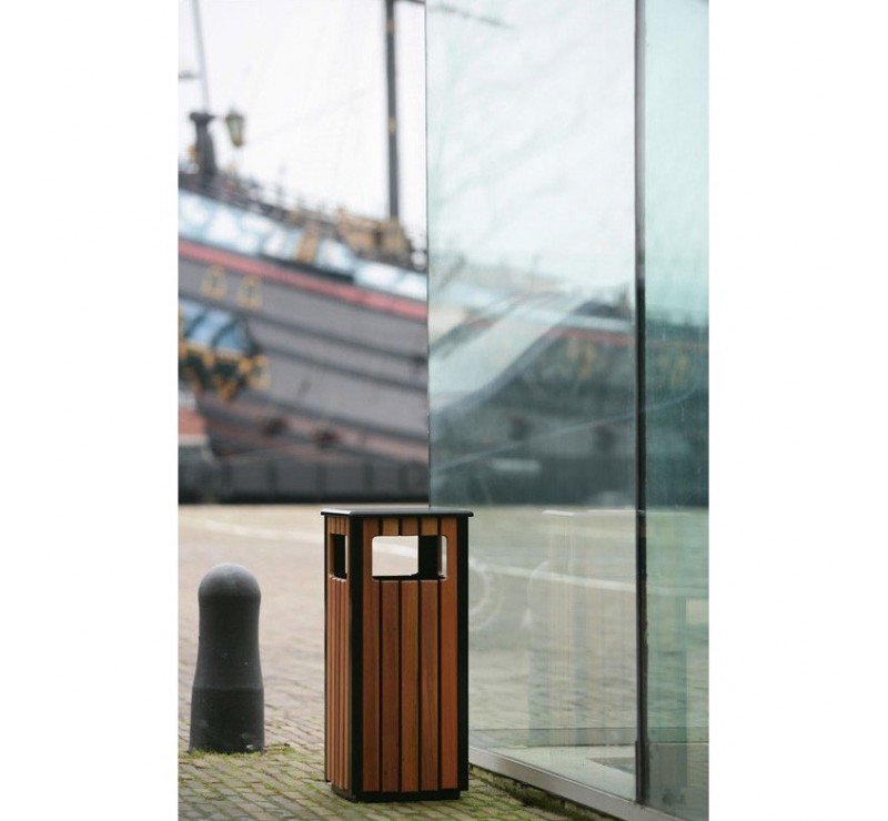 Corbeille bois carrée 36 L
