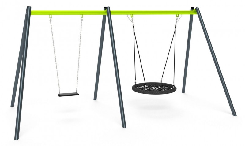 1 balançoire nacelle + 1 balançoire siège (enfants ou bébé au choix)