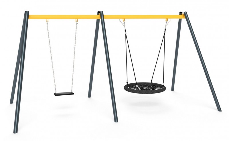 1 balançoire nacelle + 1 balançoire siège (enfants ou bébé au choix)