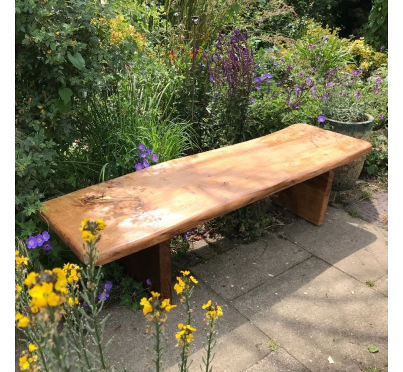 Banc de Jardin Rustique en Chêne 1,50 m