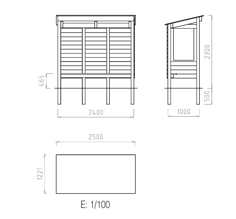 Abris de bus Rustique