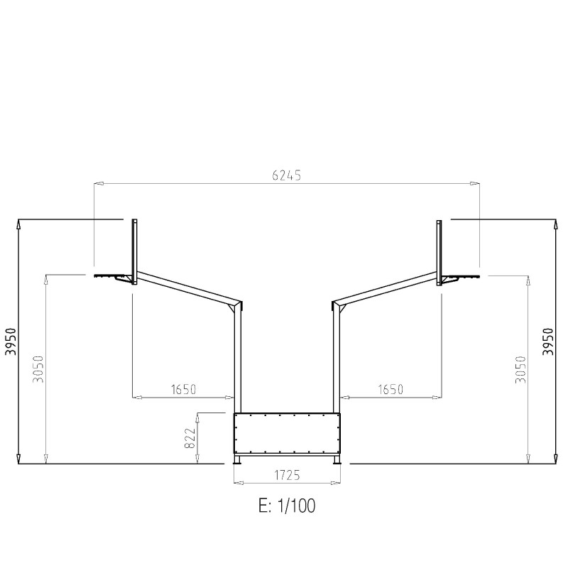 Double Panier de Basket Anti-Vandalisme