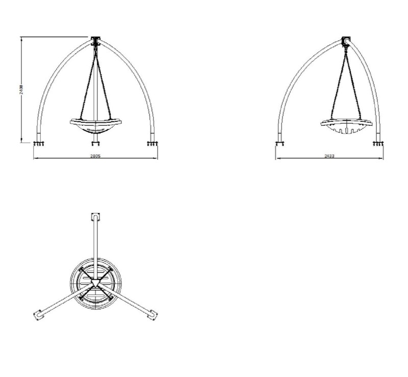 Grande balançoire nid d'aigle