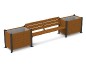 Banc Urbain Éco-Design avec Jardinières Tropicales Intégrées