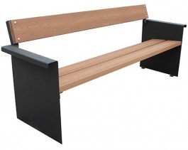Banc Urbain Élégant en Bois Tropical