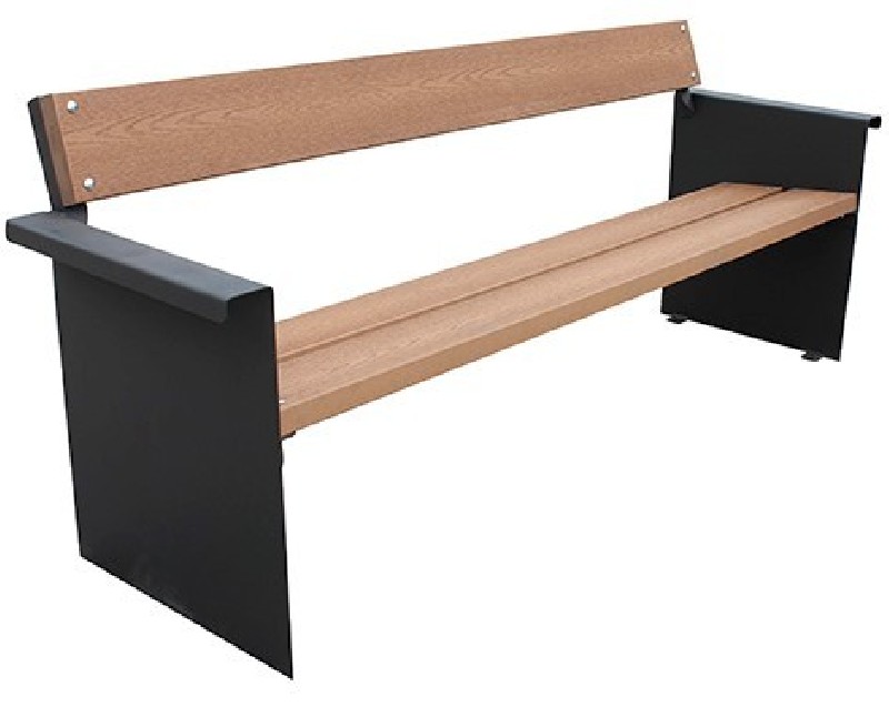 Banc Urbain Élégant en Bois Tropical