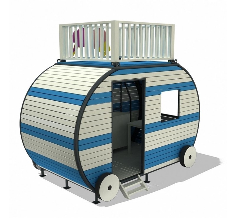 Caravane structure de jeu extérieur pour enfants 