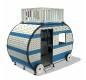 Caravane structure de jeu extérieur pour enfants 