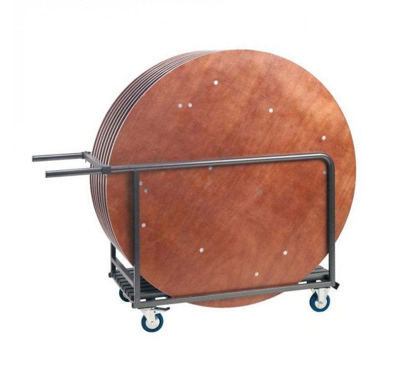 Chariot pour tables pliantes rondes