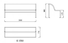 Banc tôle perforée