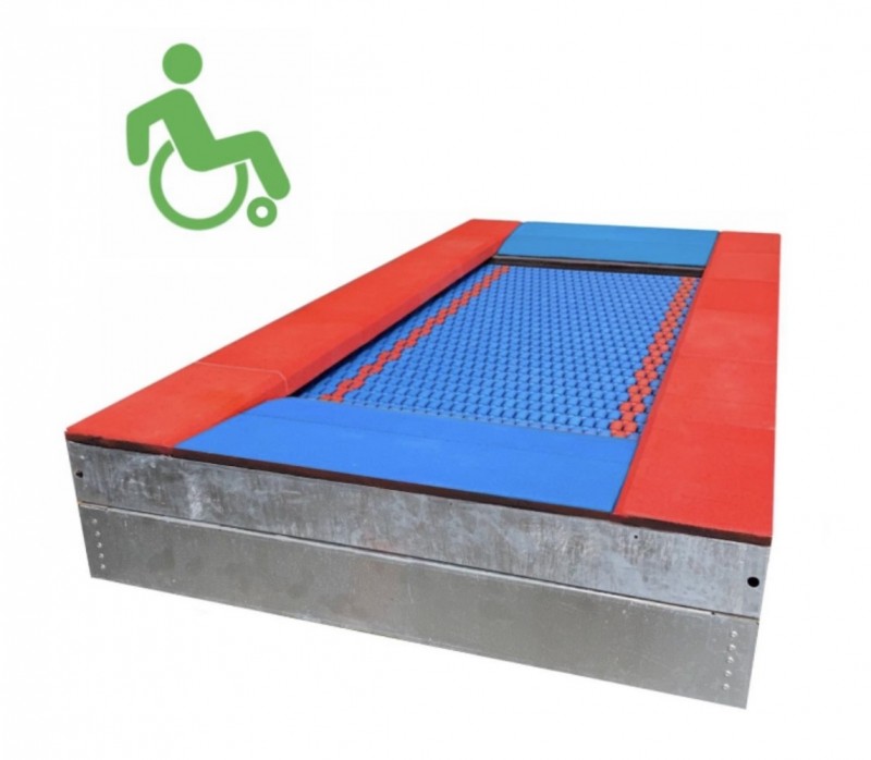 Trampoline adapté pour fauteuil roulant Trampoline adapté pour fauteuil roulant