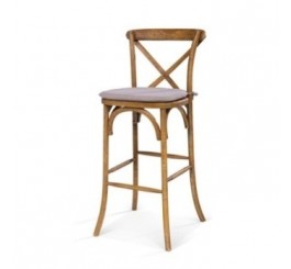 Chaise haute en bois d'orme