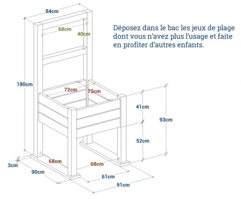 Présentoir pour plage