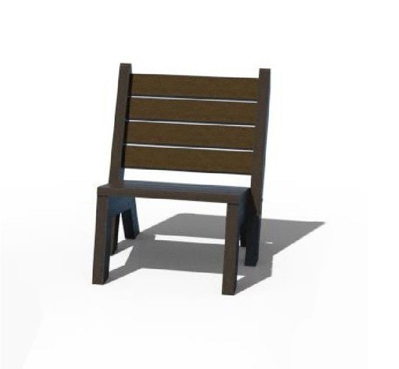 chaise relaxante en plastique recyclé